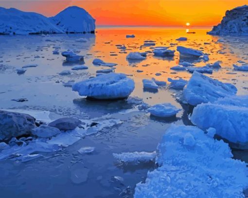 Frozen Lake Winnipeg Canada Diamond Painting