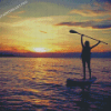 Girl Enjoying Paddleboarding Diamond Painting