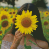 Girl With Sunflower Diamond Painting