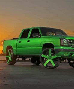 Green Chevy Diamond Painting