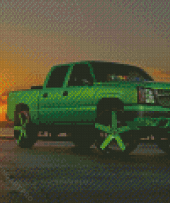 Green Chevy Diamond Painting