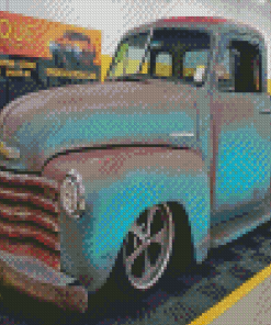 Grey 51 Chevy Truck Diamond Painting