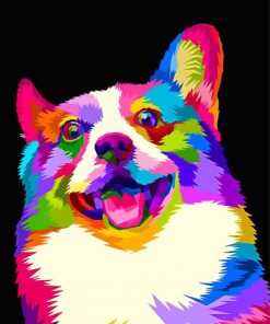 Happy Colorful Puppy Diamond Painting