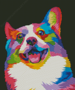 Happy Colorful Puppy Diamond Painting