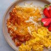 Hash Browns With Egg And Strawberry Diamond Painting