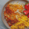 Hash Browns With Egg And Strawberry Diamond Painting