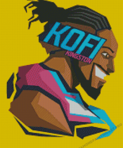 Kofi Kingston Pop Art Diamond Painting