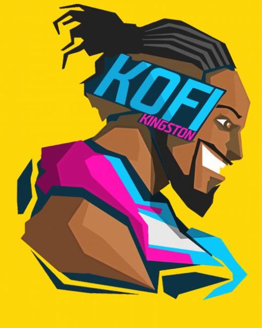 Kofi Kingston Pop Art Diamond Painting