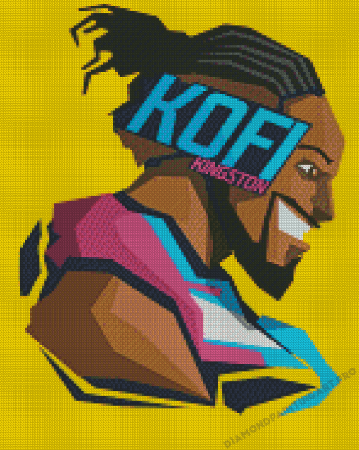 Kofi Kingston Pop Art Diamond Painting