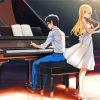 Kousei Playing Piano And Kaori Playing Violin Diamond Painting