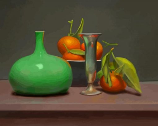 Oranges And Green Still Life Diamond Painting