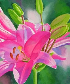 Pink Lilies Diamond Painting