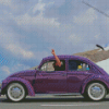Purple Vw Beetle Diamond Painting