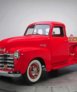 Red Camionnette Chevrolet Diamond Painting