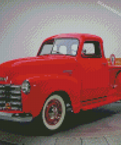 Red Camionnette Chevrolet Diamond Painting