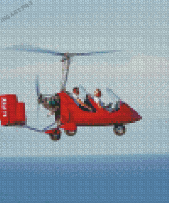 Red Gyrocopter Diamond Painting