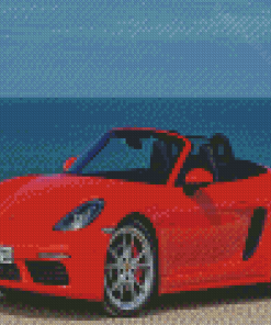 Red Porsche Boxster Diamond Painting