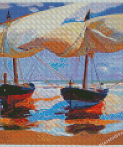 Sailing Boats Joaquin Sorolla Diamond Painting