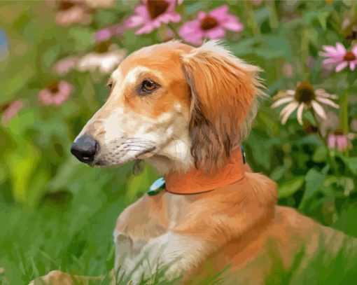 Saluki Sitting Diamond Painting