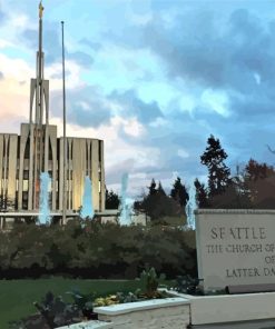 Seattle Temple Diamond Painting