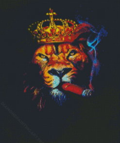 The Smoking Lion Diamond Painting