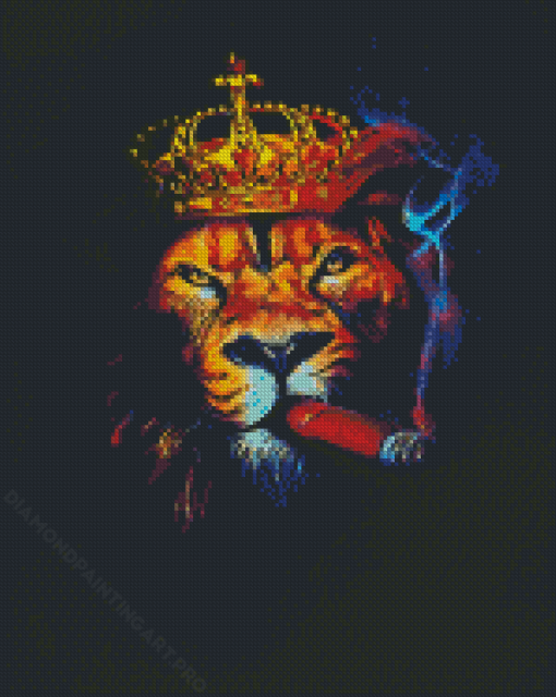 The Smoking Lion Diamond Painting