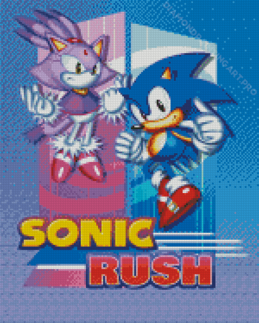 Sonic Rush Poster Diamond Painting