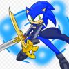 Sonic With Sword Diamond Painting