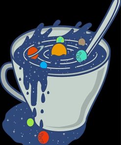 Space Planets Cup Diamond Painting