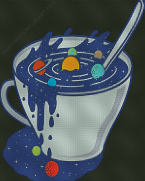 Space Planets Cup Diamond Painting