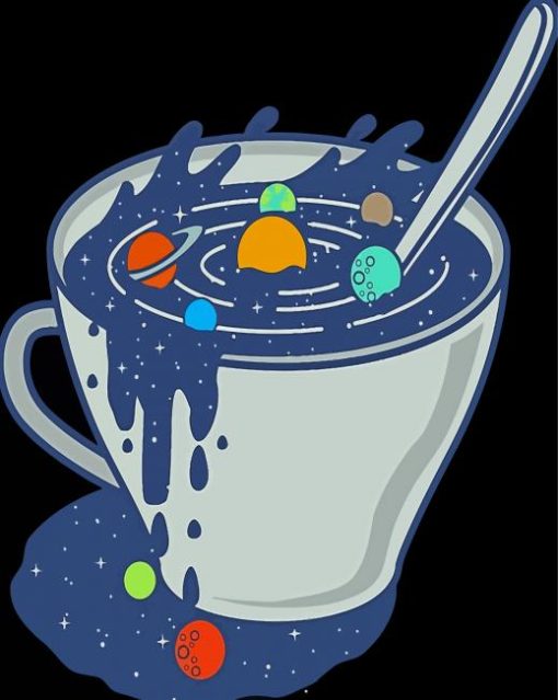 Space Planets Cup Diamond Painting