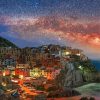 Starry Night In Manarola Landscape Diamond Painting