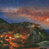 Starry Night In Manarola Landscape Diamond Painting