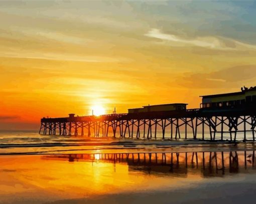 Sunset At Daytona Beach Diamond Painting