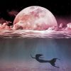 Swimming Mermaid Under The Moonlight Diamond Painting