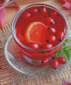 Tea And Berries Glass Diamond Painting