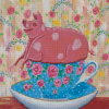 Teacup Pig Folk Art Diamond Painting