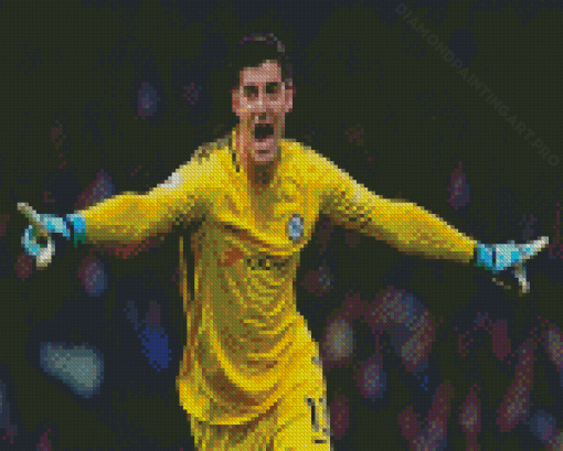 The Goalkeeper Thibaut Courtois Diamond Painting