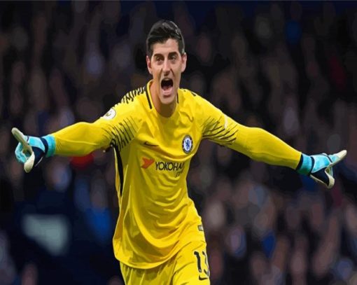 The Goalkeeper Thibaut Courtois Diamond Painting