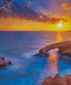 The Love Bridge Ayia Napa Cyprus Sunset Diamond Painting