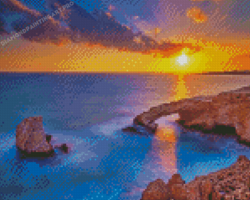 The Love Bridge Ayia Napa Cyprus Sunset Diamond Painting