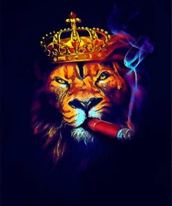 The Smoking Lion Diamond Painting