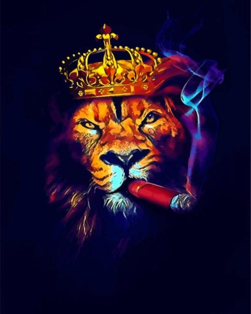 The Smoking Lion Diamond Painting