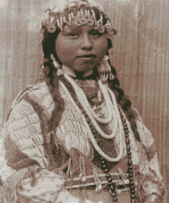 Vintage Native American Indian Girl Diamond Painting