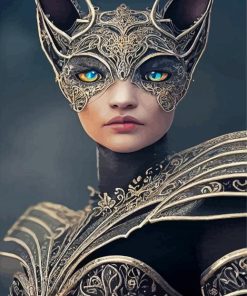 Warrior Cat Woman Diamond Painting