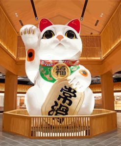 Waving Cat Statue Diamond Painting