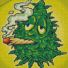 Weed Mascot Smoking Diamond Painting