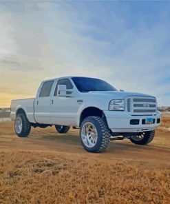 White Powerstroke Diamond Painting