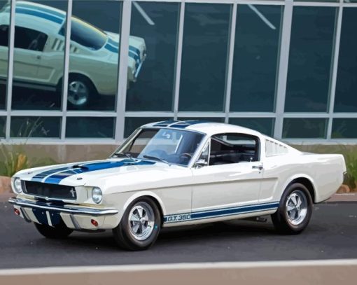 White Shelby Gt 350 Diamond Painting