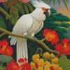 White Umbrella Cockatoo Diamond Painting